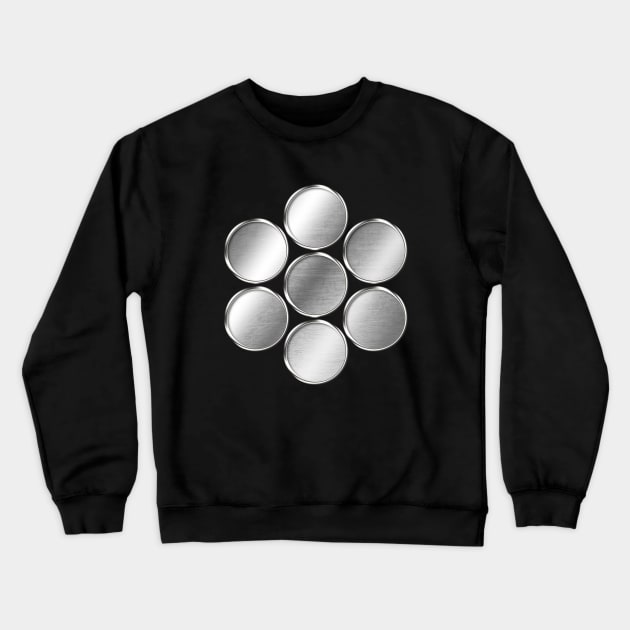 Kuki Clan Kamon Silver Chrome Crewneck Sweatshirt by Takeda_Art